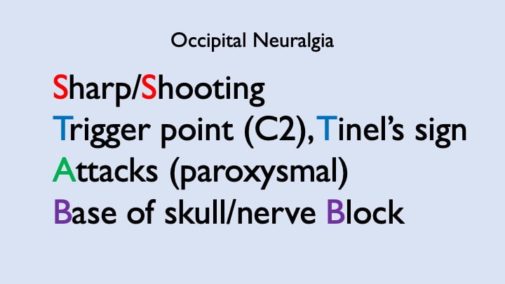 Occipital neuralgia