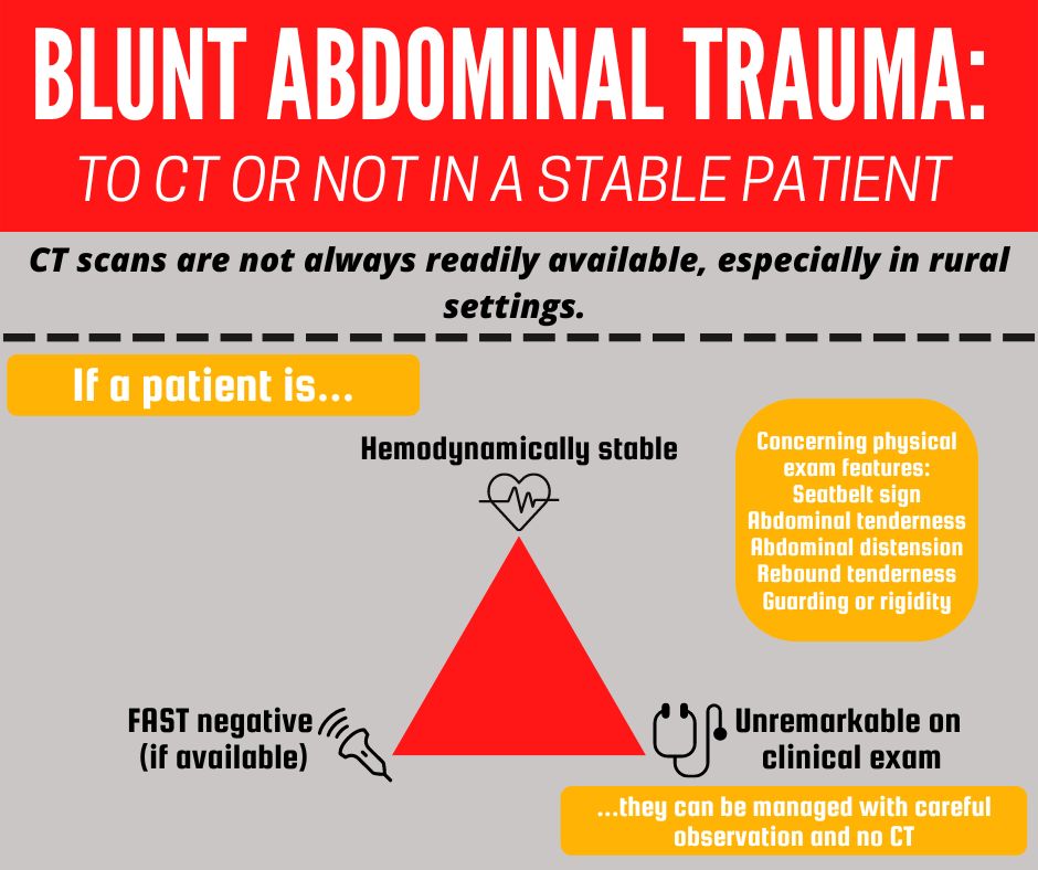 blunt abdominal trauma signs and symptoms