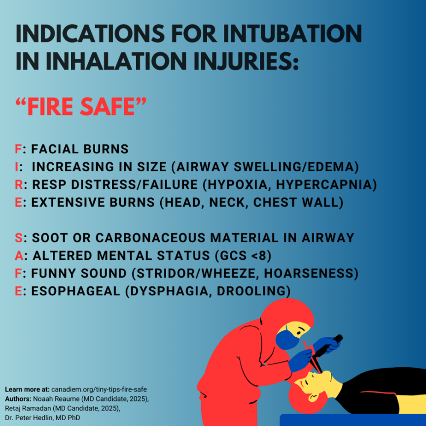 Intubation in inhalational injuries